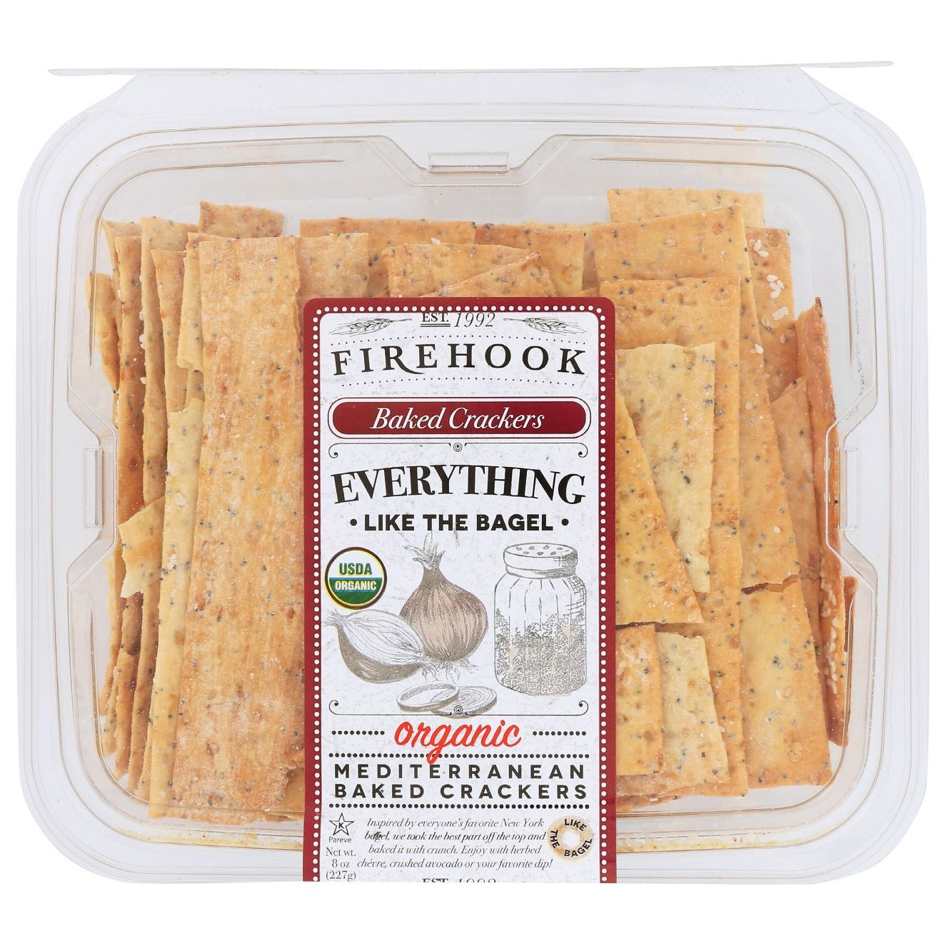 FIREHOOK: Everything Like The Bagel Crackers, 8 oz - #tag1# - #tag2#