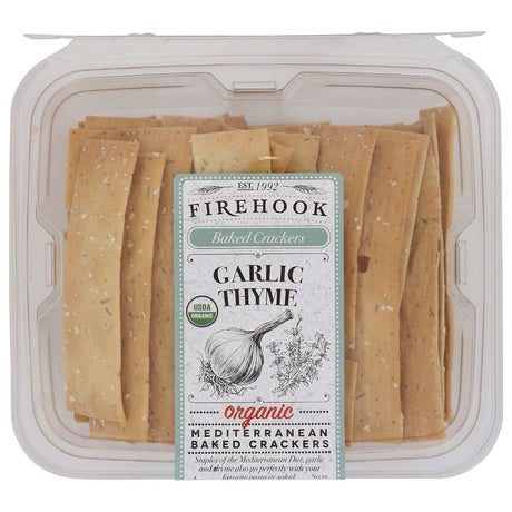 FIREHOOK: Garlic Thyme Crackers, 8 oz - Sunshine Co Op. - #tag1# - #tag2# - #tag3# - #tag4#