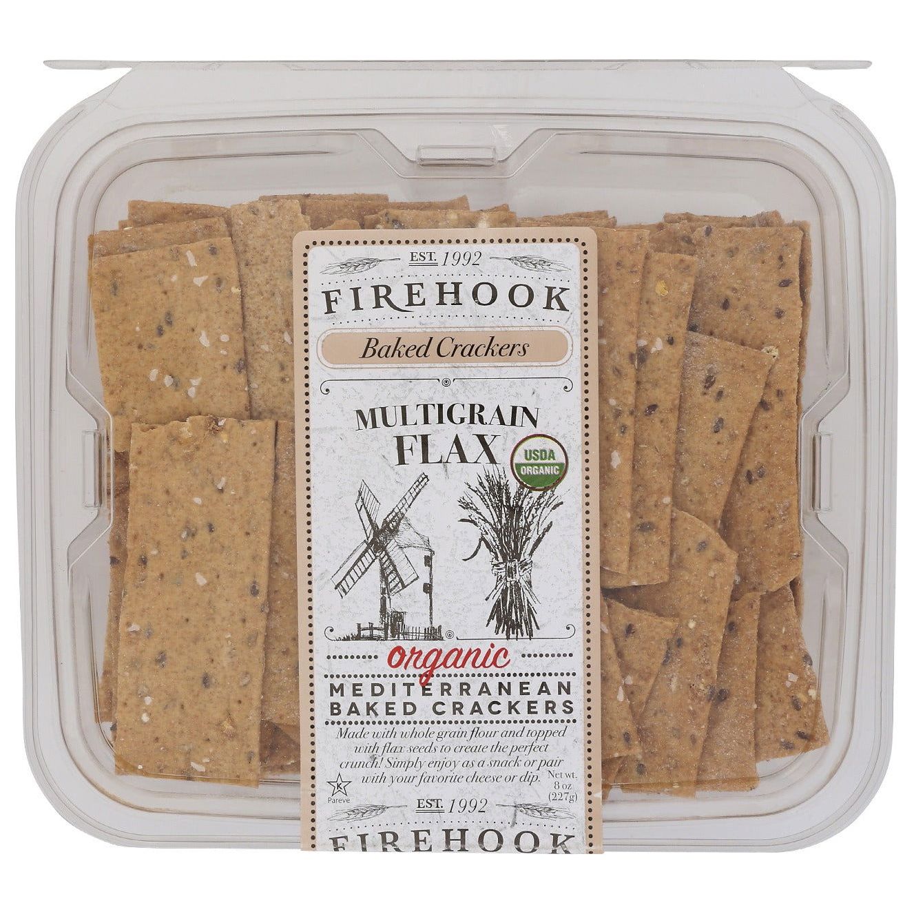 FIREHOOK: Multigrain Flax Baked Cracker, 8 Oz - Sunshine Co Op. - #tag1# - #tag2# - #tag3# - #tag4#