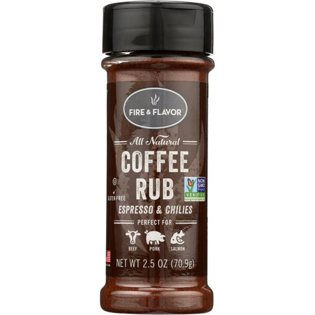 FIRE & FLAVOR: All Natural Coffee Rub, 2.5 oz - #tag1# - #tag2#