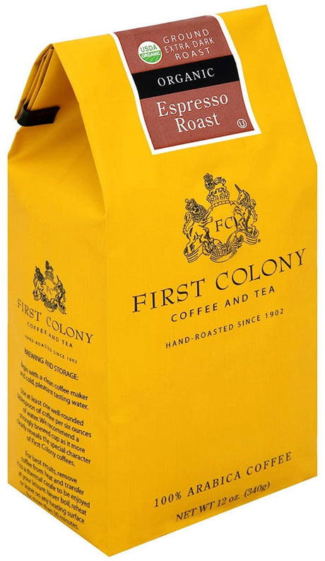 FIRST COLONY: Organic Espresso Roast Extra Dark Roast Coffee, 12 oz - #tag1# - #tag2#