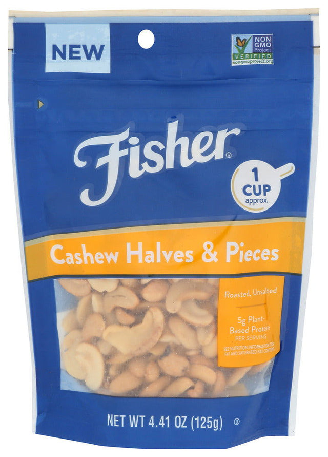FISHER: Cashew Roast Unsalt Split, 4.41 oz - #tag1# - #tag2#