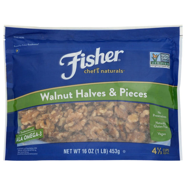 FISHER: Walnut Halves & Pieces, 16 oz - #tag1# - #tag2#