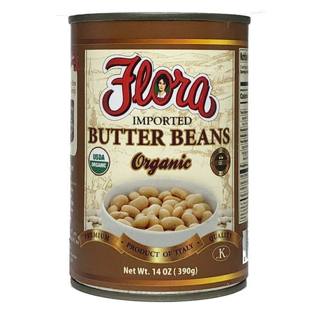 FLORA: Organic Butter Beans, 14 oz - #tag1# - #tag2#