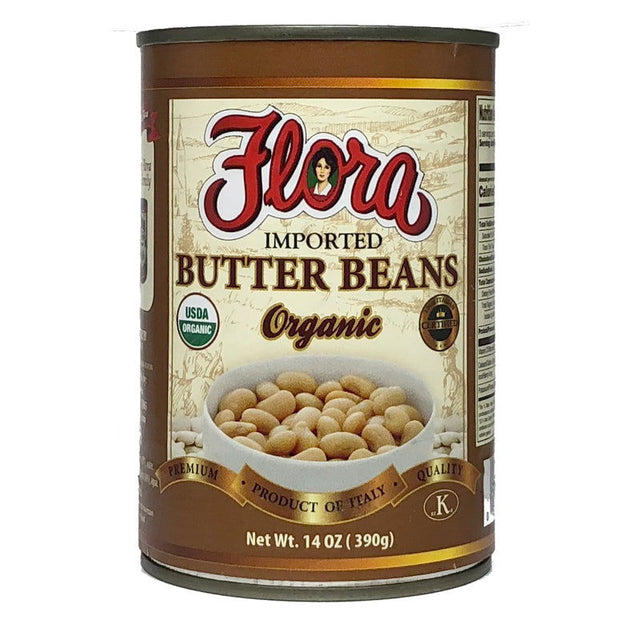 FLORA: Organic Butter Beans, 14 oz - #tag1# - #tag2#