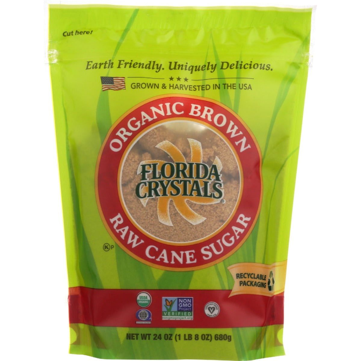 FLORIDA CRYSTALS: Organic Brown Raw Cane Sugar, 24 oz - Sunshine Co Op. - #tag1# - #tag2# - #tag3# - #tag4#