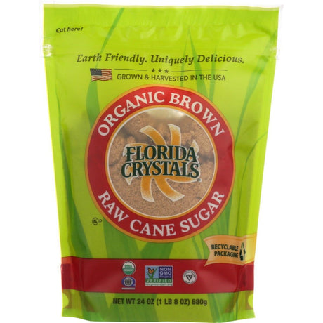 FLORIDA CRYSTALS: Organic Brown Raw Cane Sugar, 24 oz - Sunshine Co Op. - #tag1# - #tag2# - #tag3# - #tag4#