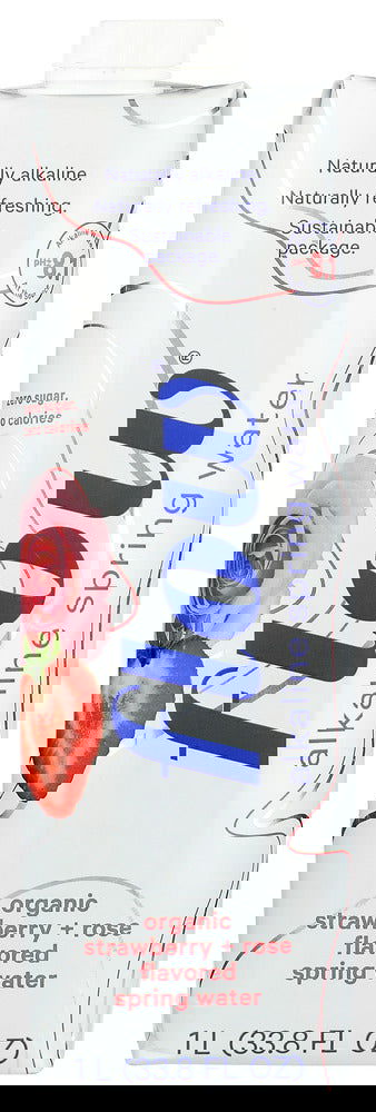 FLOW WATER: Water Alkaline Strawberry Rose, 33.8 fo - #tag1# - #tag2#