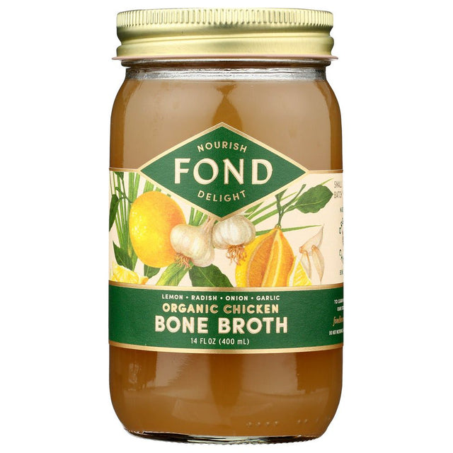 FOND BONE BROTH: Broth Bone Lemon N Garlic Chicken Organic, 14 FO - #tag1# - #tag2#