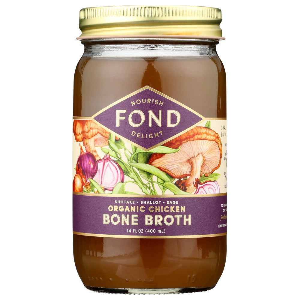 FOND BONE BROTH: Broth Bone Shiitake N Sage Chicken Organic, 14 FO - #tag1# - #tag2#