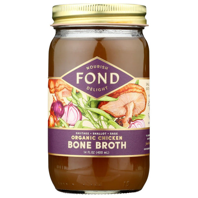 FOND BONE BROTH: Broth Bone Shiitake N Sage Chicken Organic, 14 FO - #tag1# - #tag2#
