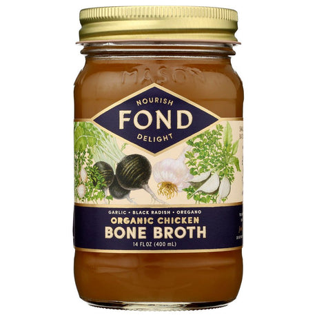FOND BONE BROTH: Chicken Bone Broth Black Radish N Oregano, 14 FO - #tag1# - #tag2#