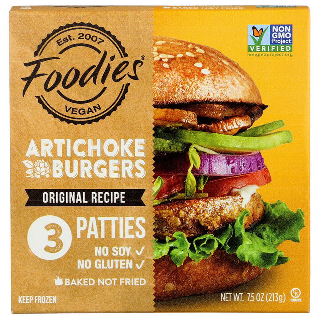 FOODIES: Original Recipe Artichoke Burger Patties, 7.5 oz - #tag1# - #tag2#