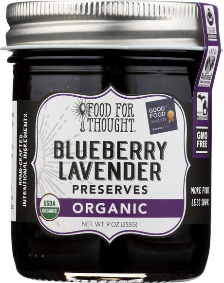 FOOD FOR THOUGHT: Organic Blueberry Lavender Preserves, 9 oz - #tag1# - #tag2#