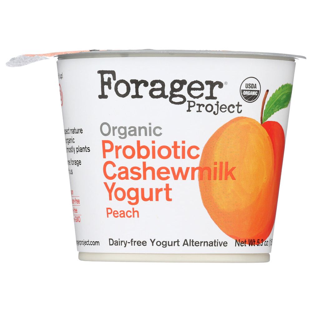 FORAGER: Peach Cashewmilk Yogurt, 5.3 oz - #tag1# - #tag2#