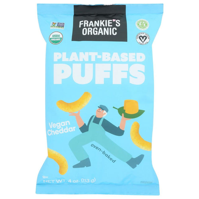 FRANKIES: Snack Puffs Cheddar Plant Based, 4 OZ - #tag1# - #tag2#