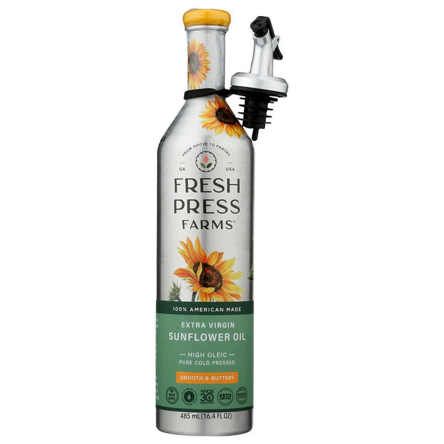 FRESH PRESS FARMS: High Oleic Sunflower Oil, 485 ml - #tag1# - #tag2#