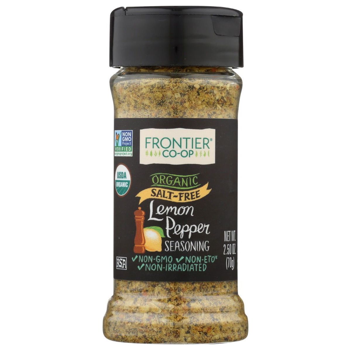FRONTIER HERB: Organic Salt Free Lemon Pepper Seasoning, 2.5 oz - Sunshine Co Op. - #tag1# - #tag2# - #tag3# - #tag4#