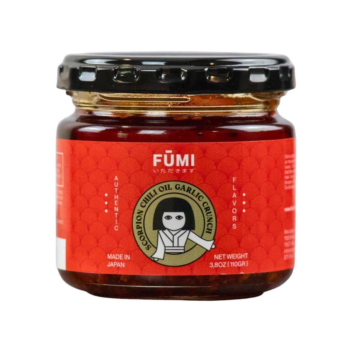 FUMI: Japanese Scorpion Chili Oil Garlic Crunch, 3.8 oz - #tag1# - #tag2#