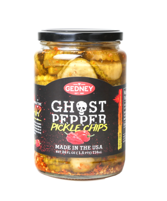 GEDNEY: Black Label Ghost Pepper Pickle Chips, 24 oz - #tag1# - #tag2#