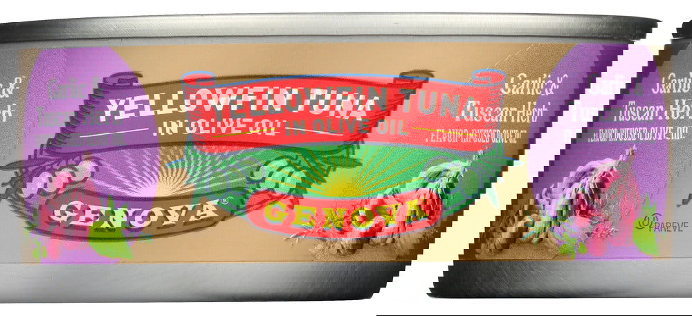 GENOVA: Tuna Yellowfin Garlic Herb Olive Oil, 5 oz - #tag1# - #tag2#