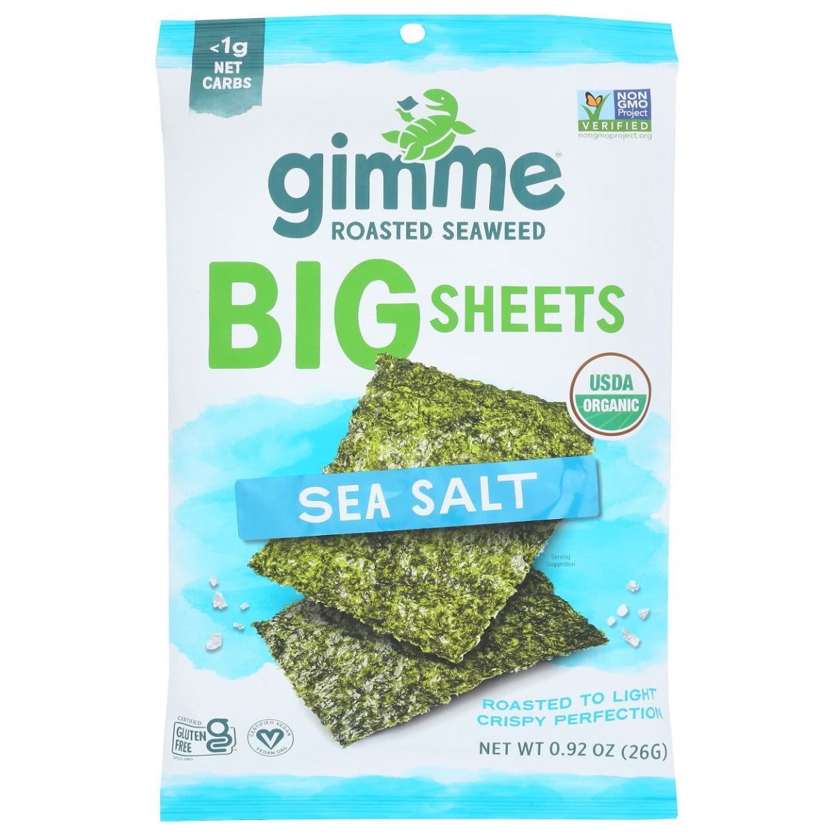 GIMME: Organic Roasted Seaweed Full Sheets Sea Salt, 0.92 oz - Sunshine Co Op. - #tag1# - #tag2# - #tag3# - #tag4#