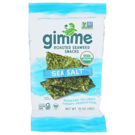 GIMME: Organic Roasted Seaweed Snacks Sea Salt, 0.35 oz - Sunshine Co Op. - #tag1# - #tag2# - #tag3# - #tag4#