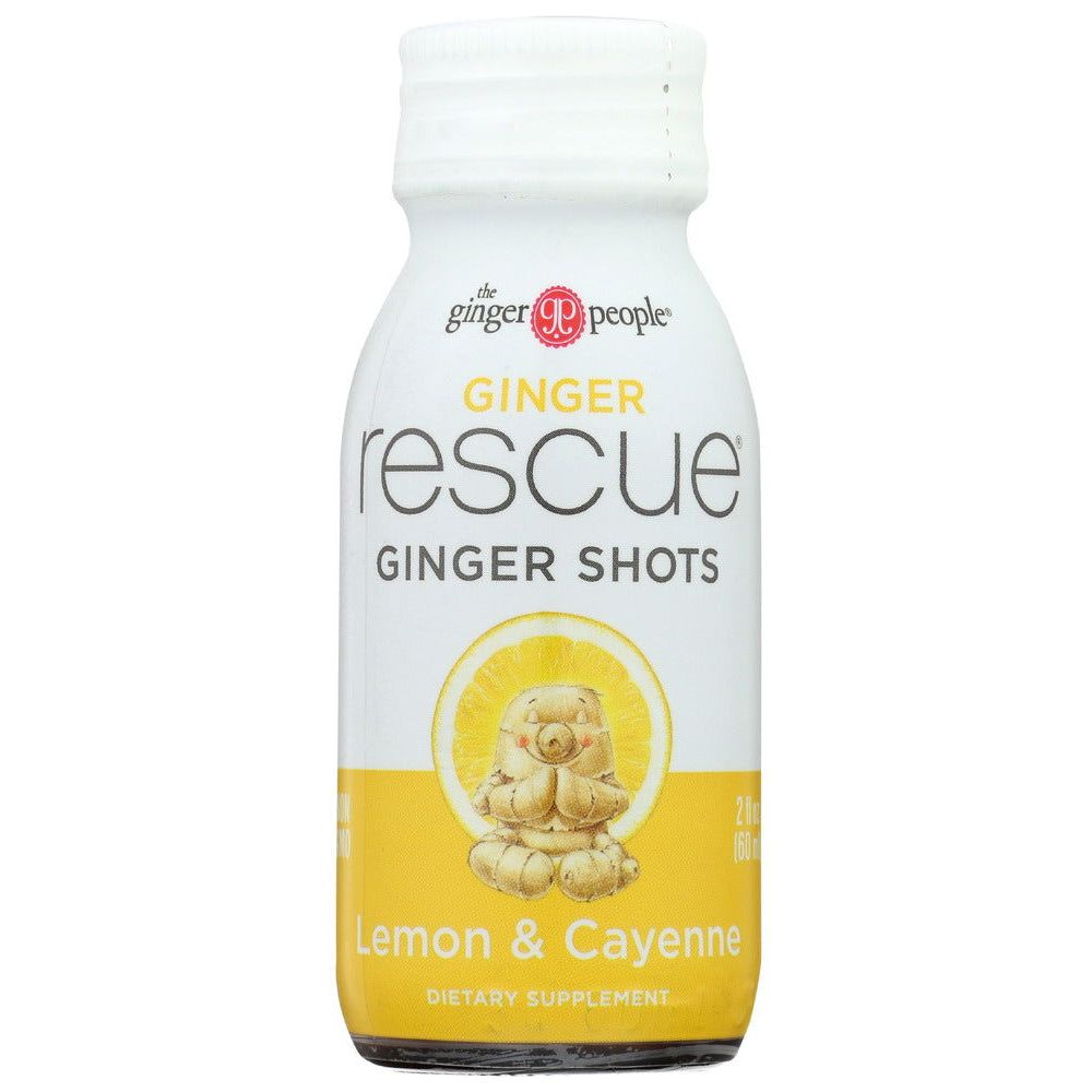 GINGER PEOPLE: Rescue Ginger Shots Lemon & Cayenne, 2 oz - Sunshine Co Op. - #tag1# - #tag2# - #tag3# - #tag4#