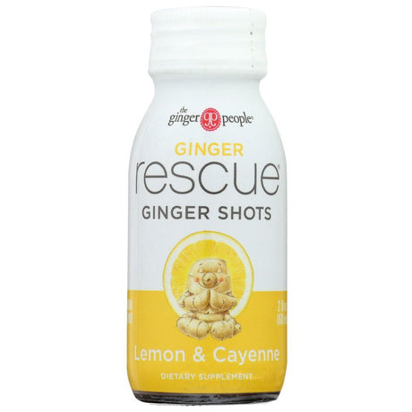 GINGER PEOPLE: Rescue Ginger Shots Lemon & Cayenne, 2 oz - Sunshine Co Op. - #tag1# - #tag2# - #tag3# - #tag4#