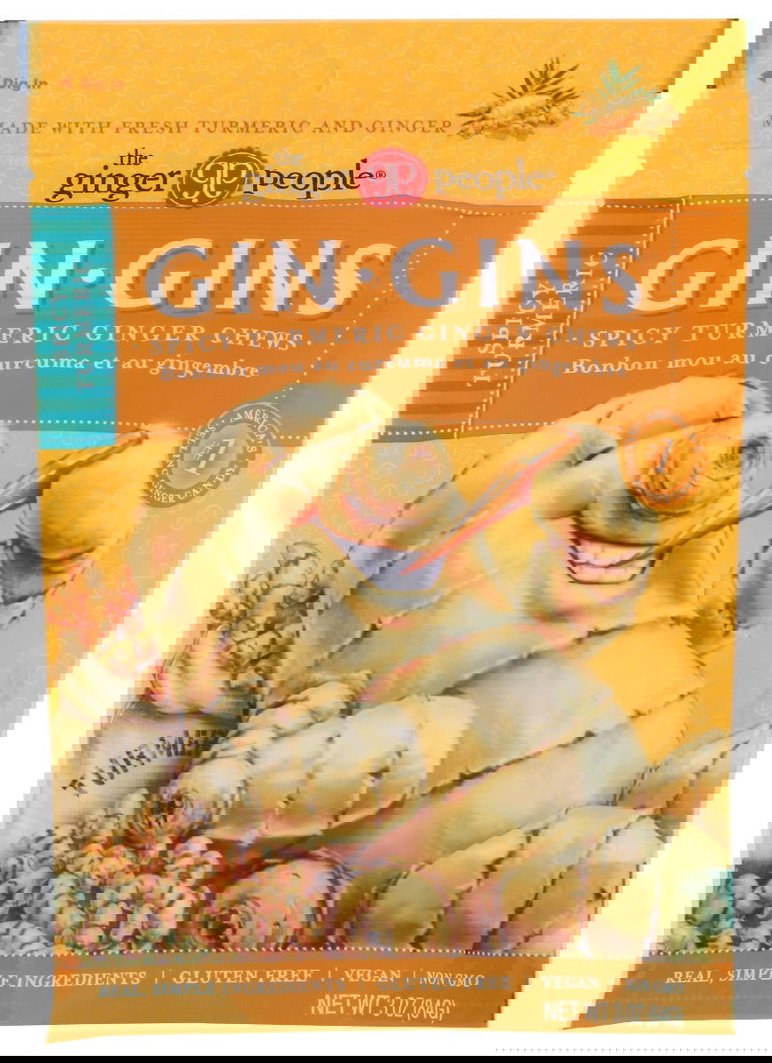 GINGER PEOPLE: Spicy Turmeric Ginger Chew, 3 oz - #tag1# - #tag2#