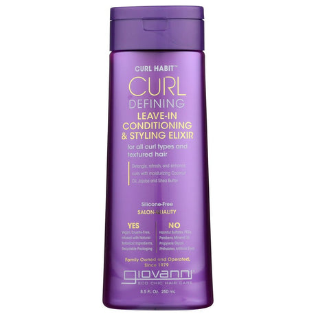 GIOVANNI COSMETICS: Curl Habit Curl Defining Leave In Conditioner, 8.5 fo - #tag1# - #tag2#