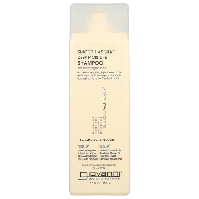 GIOVANNI COSMETICS: Smooth As Silk Deep Moisture Organic Shampoo, 8.5 oz - #tag1# - #tag2#