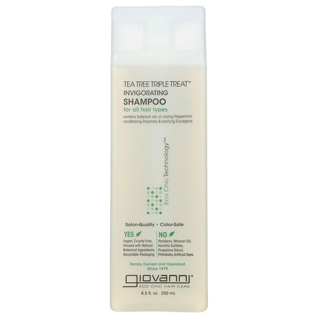 GIOVANNI COSMETICS: Tea Tree Triple Treat Invigorating Shampoo, 8.5 oz - #tag1# - #tag2#