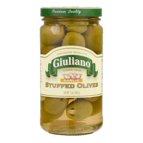 GIULIANO: Garlic Stuffed Olives, 7 oz - Sunshine Co Op. - #tag1# - #tag2# - #tag3# - #tag4#