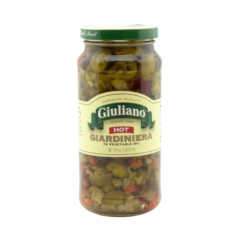 GIULIANO: Hot Giardiniera, 16 oz - #tag1# - #tag2#
