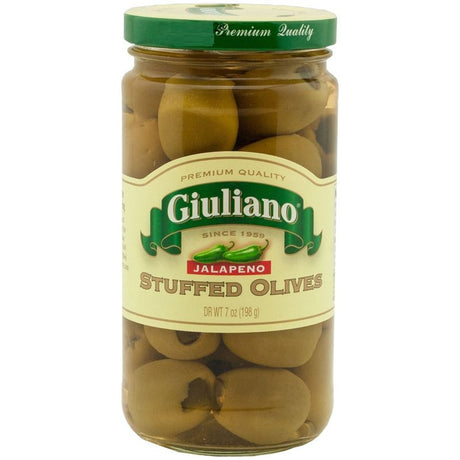 GIULIANO: Jalapeno Stuffed Olives, 7 oz - #tag1# - #tag2#