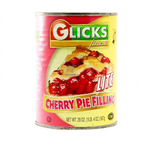 GLICKS: Lite Cherry Pie Filling, 20 oz - #tag1# - #tag2#