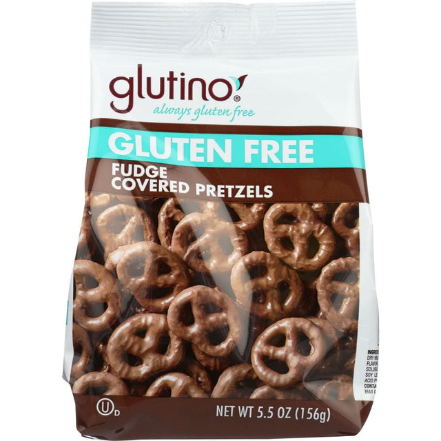 GLUTINO: Gluten Free Chocolate Covered Pretzels Fudge, 5.5 oz - #tag1# - #tag2#