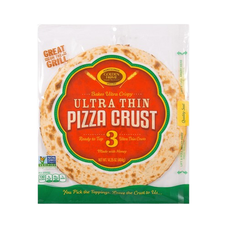 GOLDEN HOME: Ultra Thin Pizza Crust 12In, 14.25 oz - Sunshine Co Op. - #tag1# - #tag2# - #tag3# - #tag4#