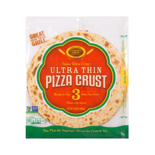 GOLDEN HOME: Ultra Thin Pizza Crust 12In, 14.25 oz - Sunshine Co Op. - #tag1# - #tag2# - #tag3# - #tag4#