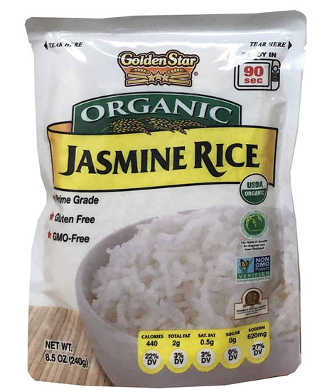 GOLDEN STAR: Organic Jasmine Rice, 8.5 oz - #tag1# - #tag2#