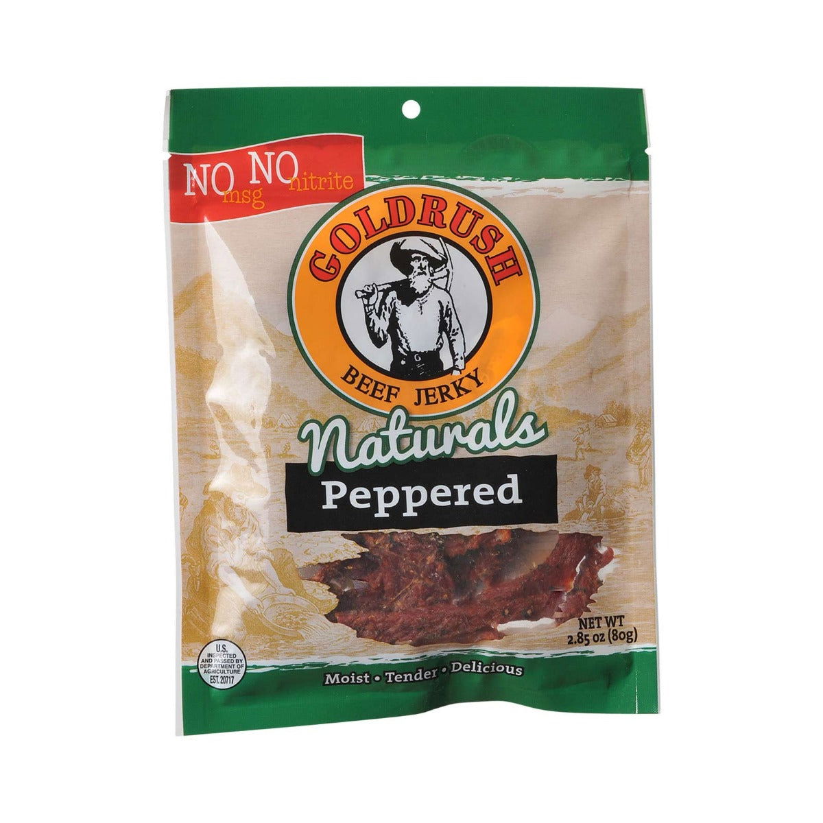 GOLD RUSH FARMS: All Natural Peppered Beef Jerky, 2.85 oz - #tag1# - #tag2#