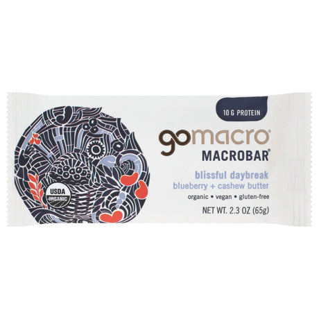 GOMACRO: Bar Cashew Blueberry, 2.3 oz - Sunshine Co Op. - #tag1# - #tag2# - #tag3# - #tag4#
