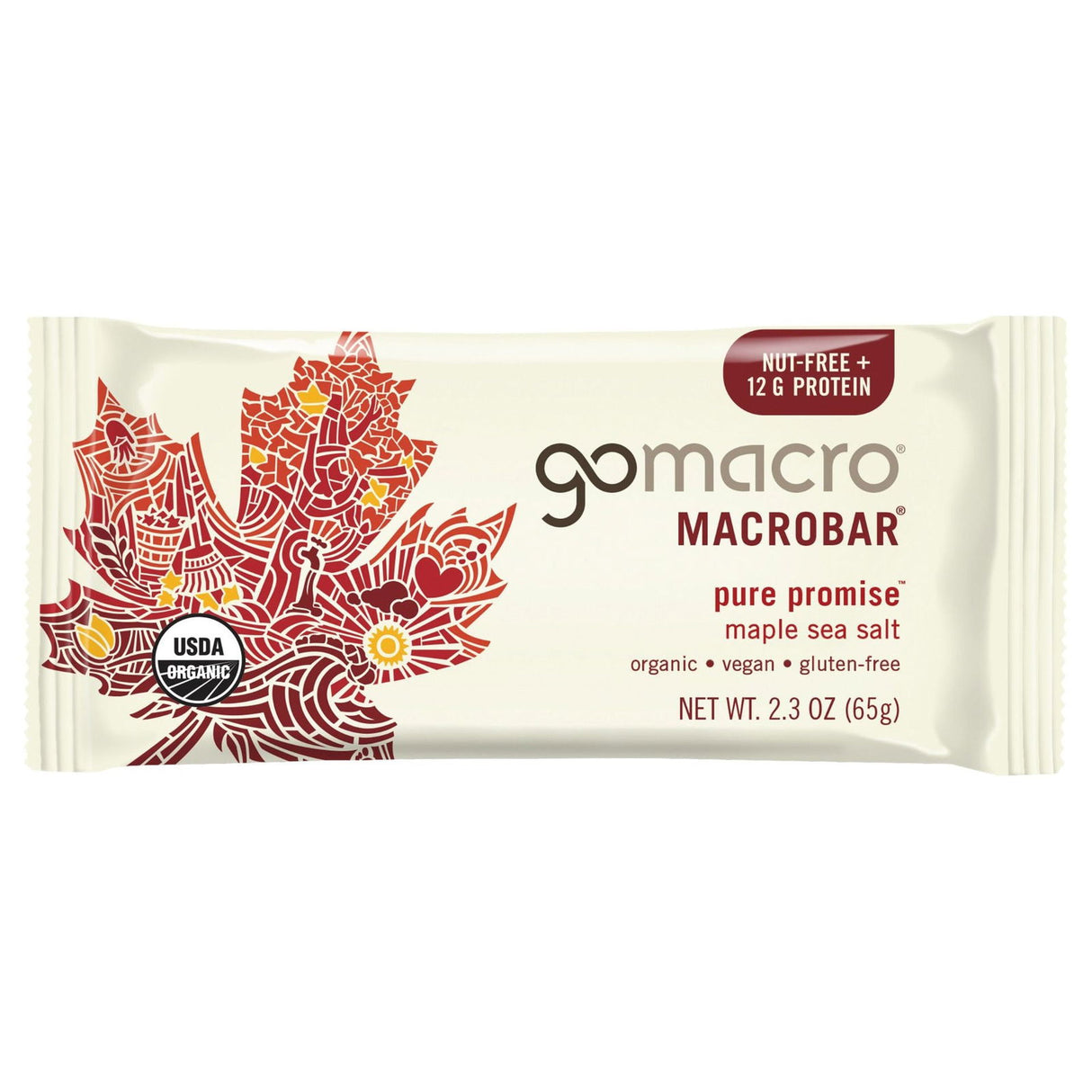 GOMACRO: Bar Macro Maple Sea Salt, 2.3 oz - #tag1# - #tag2#