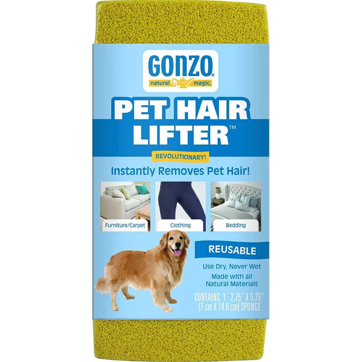 GONZO: Pet Hair Lifter Sponge, 1 pc - #tag1# - #tag2#