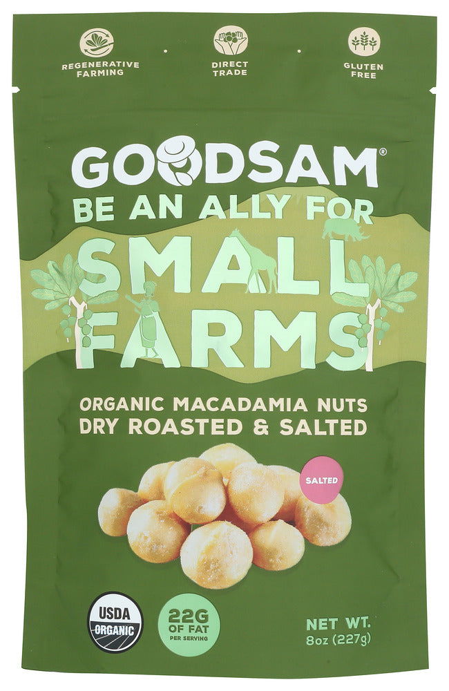 GOODSAM: Organic Macadamia Nuts Dry Roasted, 8 oz - #tag1# - #tag2#