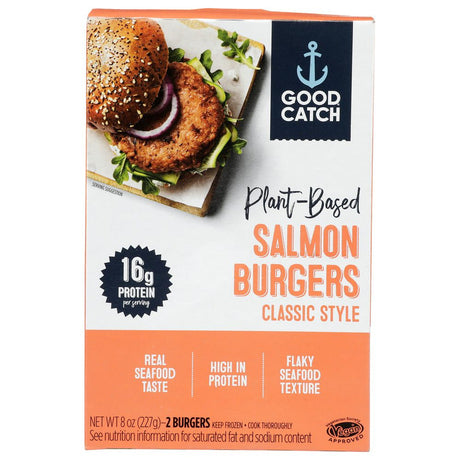 GOOD CATCH: Plant Based Salmon Burger, 8 oz - #tag1# - #tag2#