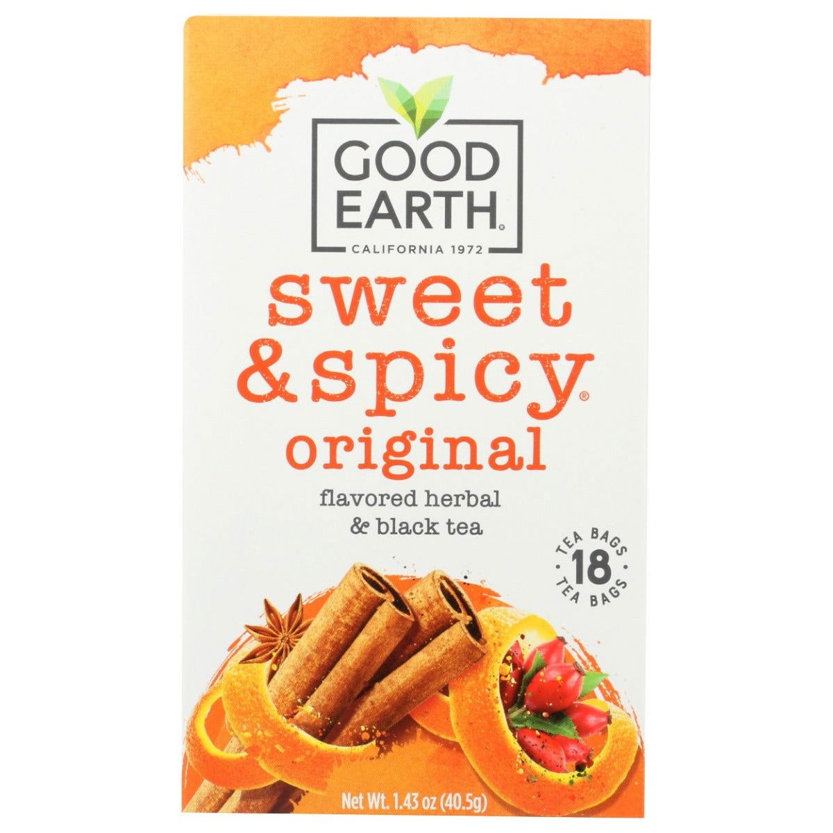 GOOD EARTH: Herbal & Black Tea Blend Original Sweet And Spicy, 18 bg - Sunshine Co Op. - #tag1# - #tag2# - #tag3# - #tag4#
