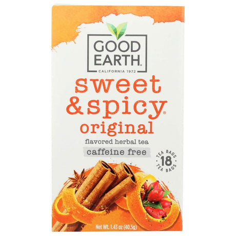 GOOD EARTH: Original Tea Caffeine Free Sweet & Spicy Blend, 18 bg - Sunshine Co Op. - #tag1# - #tag2# - #tag3# - #tag4#