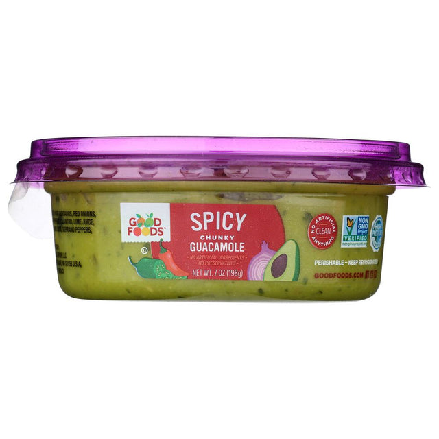 GOOD FOODS: Spicy Chunky Guacamole, 7 oz - #tag1# - #tag2#